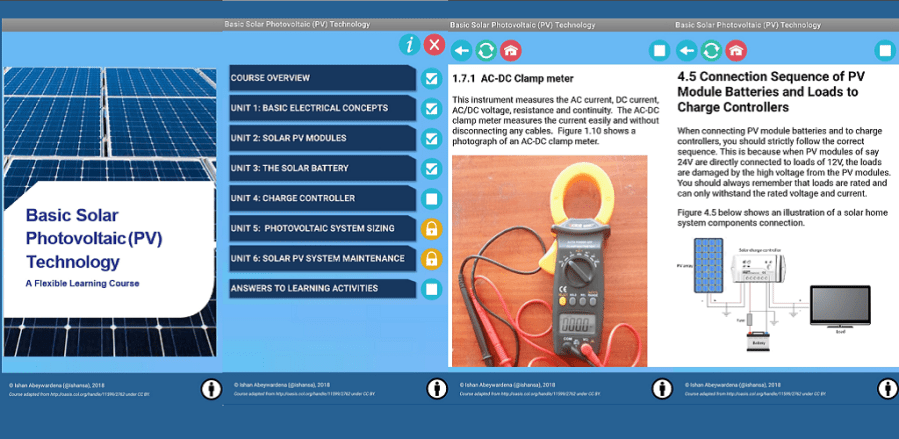 Solar PV Technology Mobile Course Android mobile app